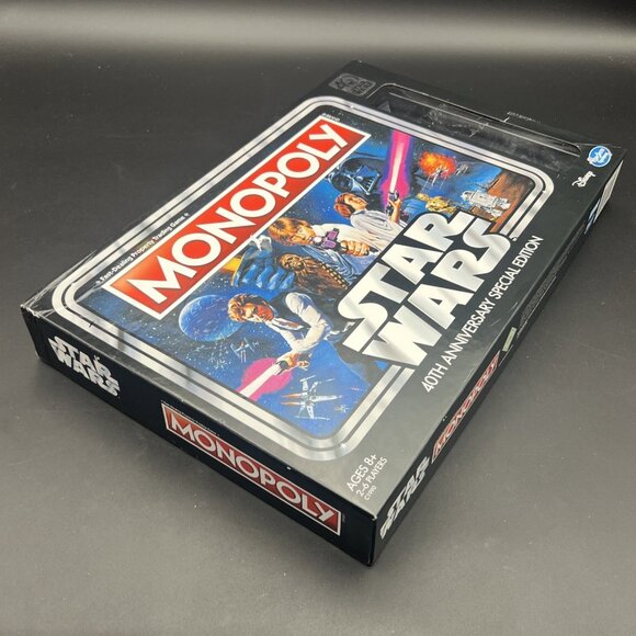 Star Wars Monopoly 40th Anniversary Sp Edition Disney Hasbro Complete Box Damage - Picture 6 of 12